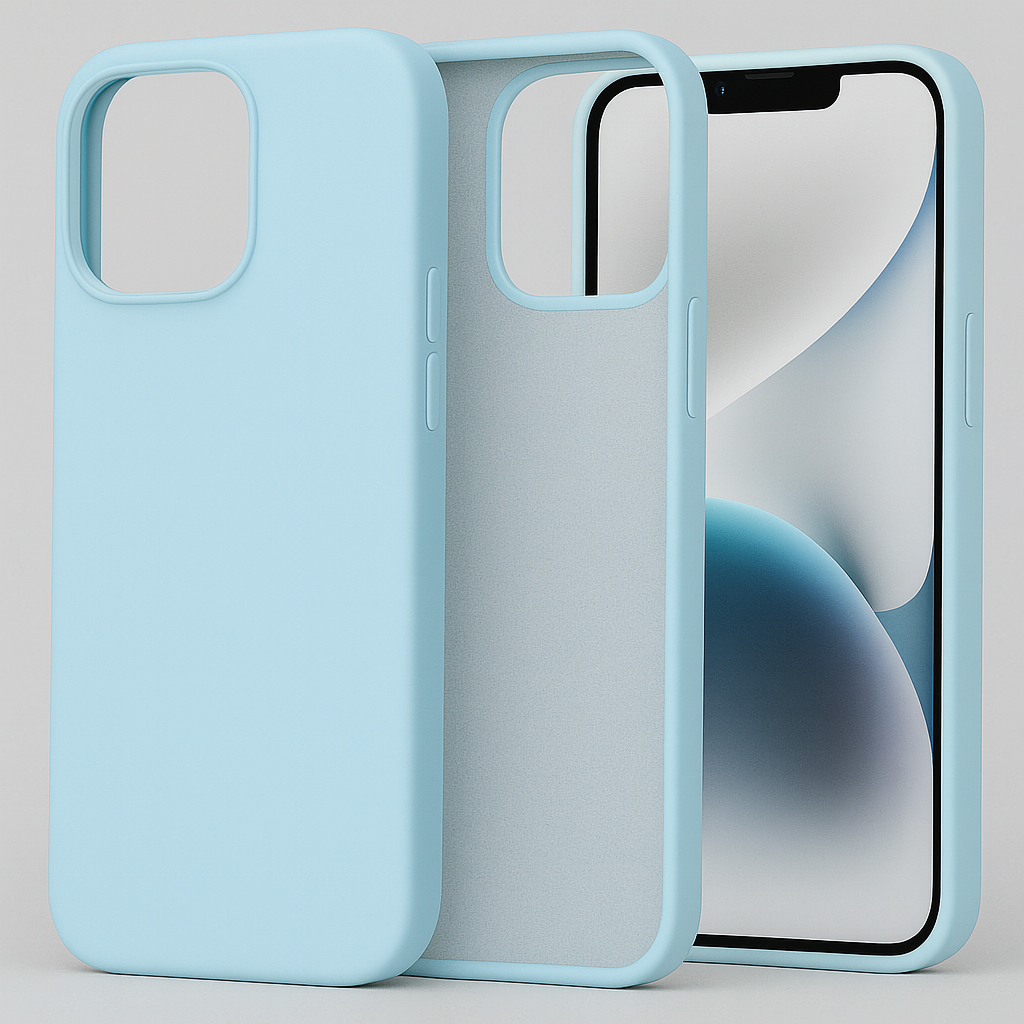 Silikonska maskica za iPhone 13 Pro Max - svijetlo plava