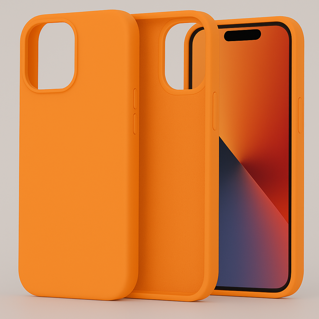 Silikonska maskica za iPhone 15 - papaya