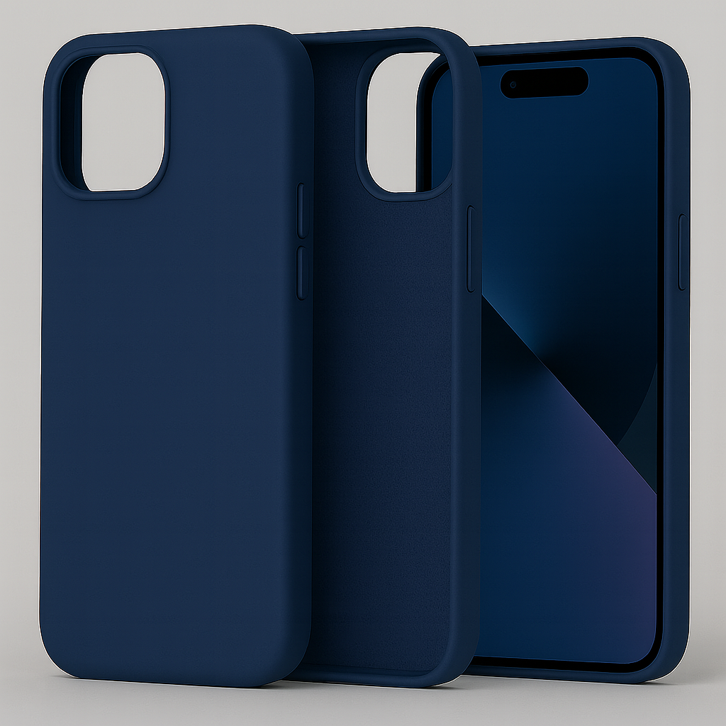 Silikonska maskica za iPhone 15 - tamno plava