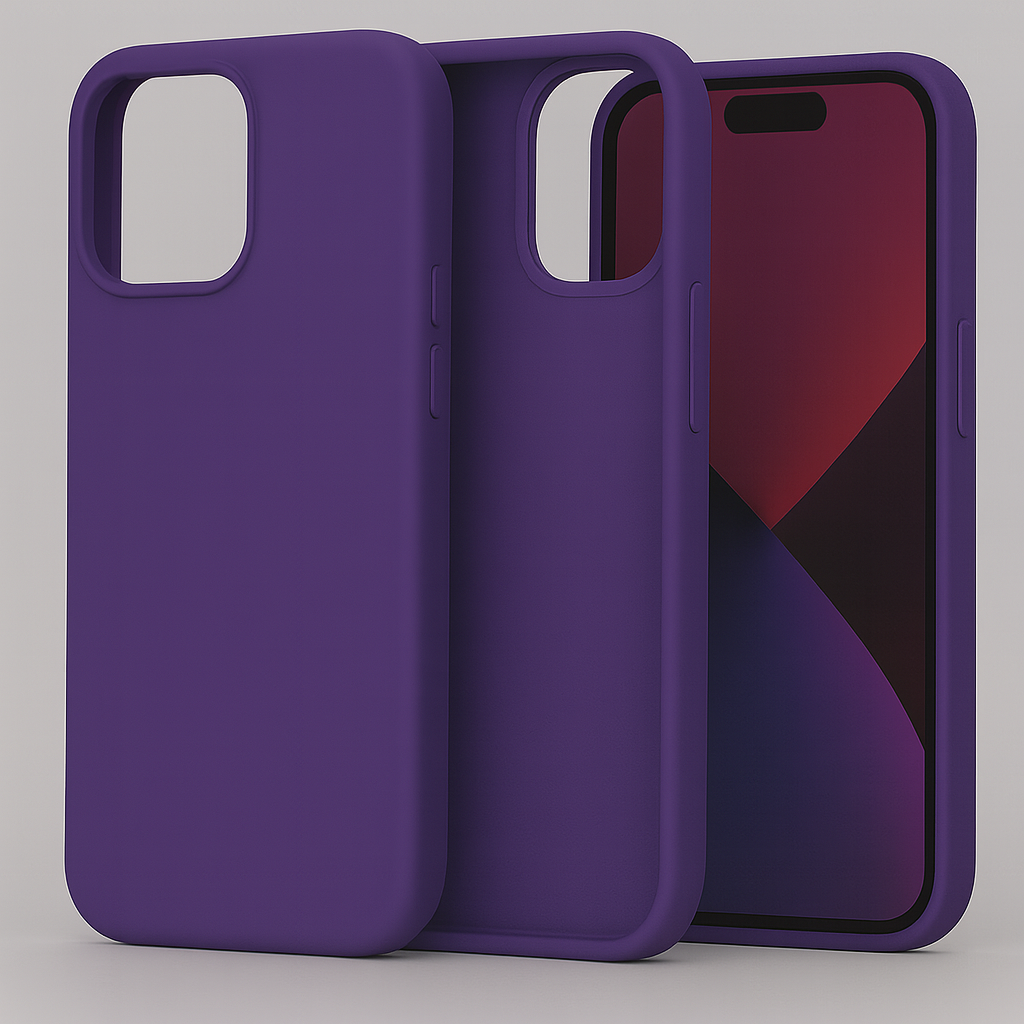 Silikonska maskica za iPhone 15 - ljubičasta