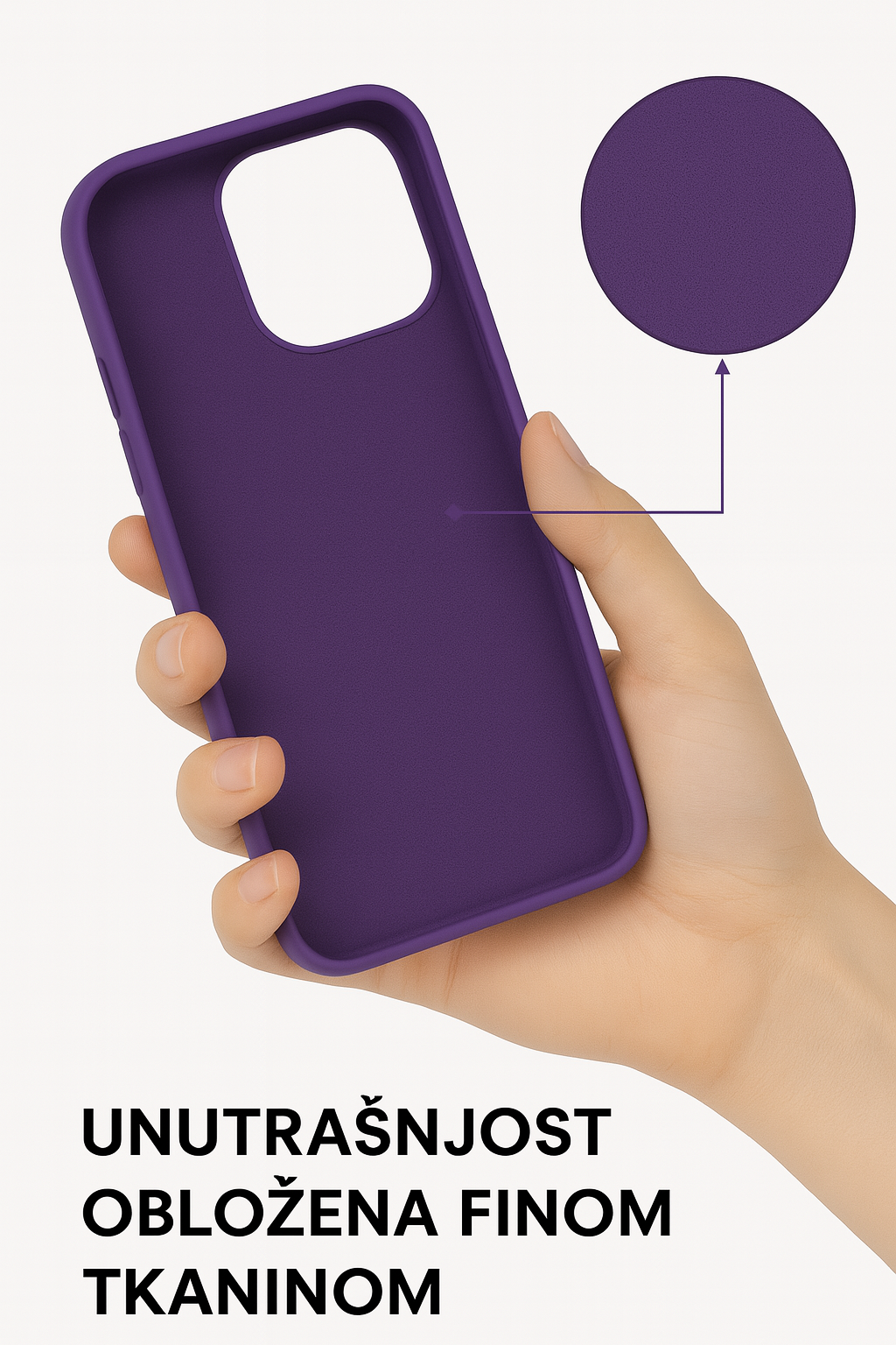 Silikonska maskica za iPhone 15 Plus - ljubičasta - Slika 2