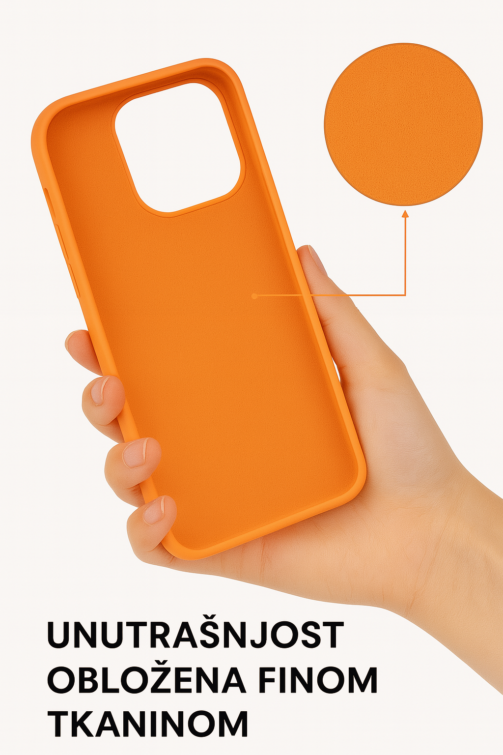 Silikonska maskica za iPhone 14 - papaya - Slika 2