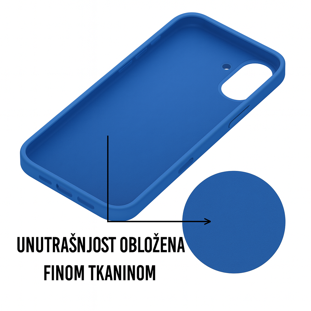 Silikonska maskica za iPhone 16 - plava - Slika 2