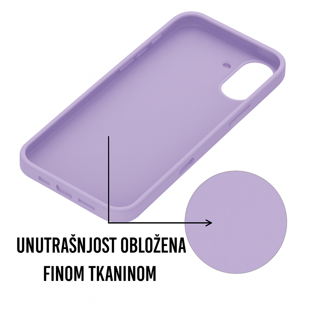 Silikonska maskica za iPhone 16 - svijetlo ljubičasta - Slika 2