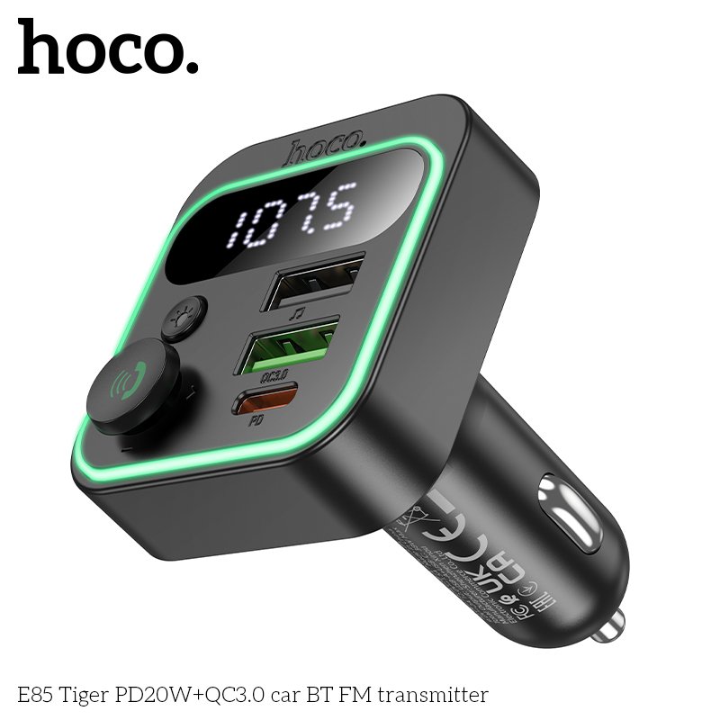 HOCO E85 Tiger – FM transmiter s brzim punjenjem i Bluetoothom - Slika 6