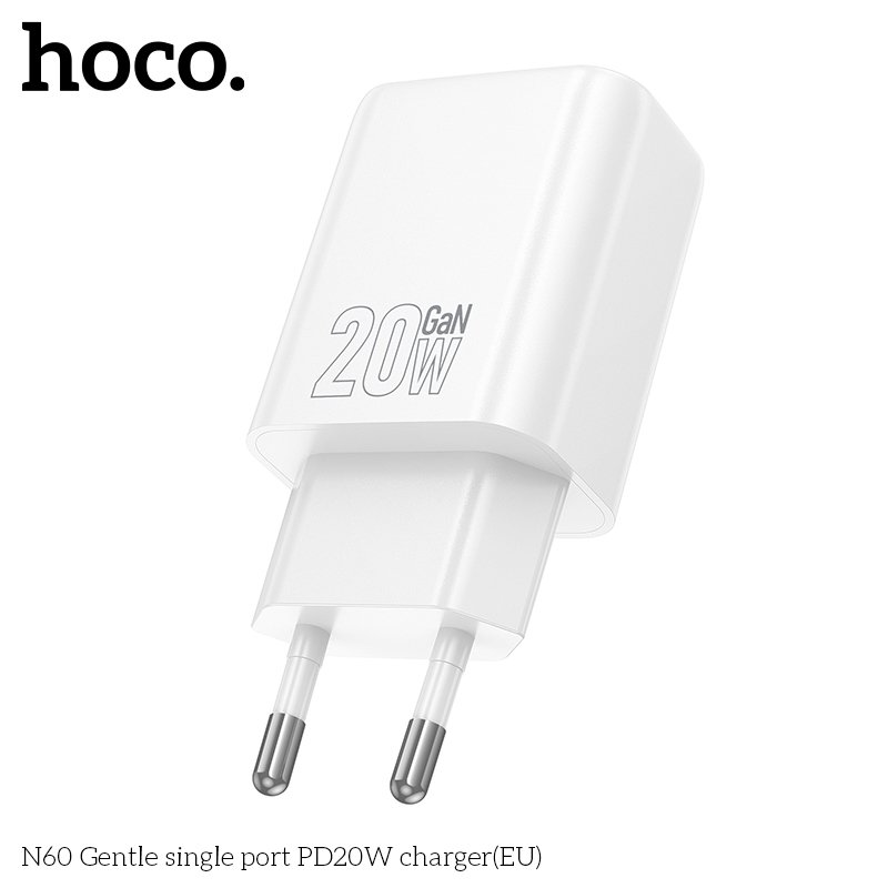 HOCO N60 Gentle PD 20W punjač bijeli - Slika 3