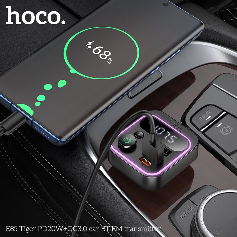 HOCO E85 Tiger – FM transmiter s brzim punjenjem i Bluetoothom - Slika 5