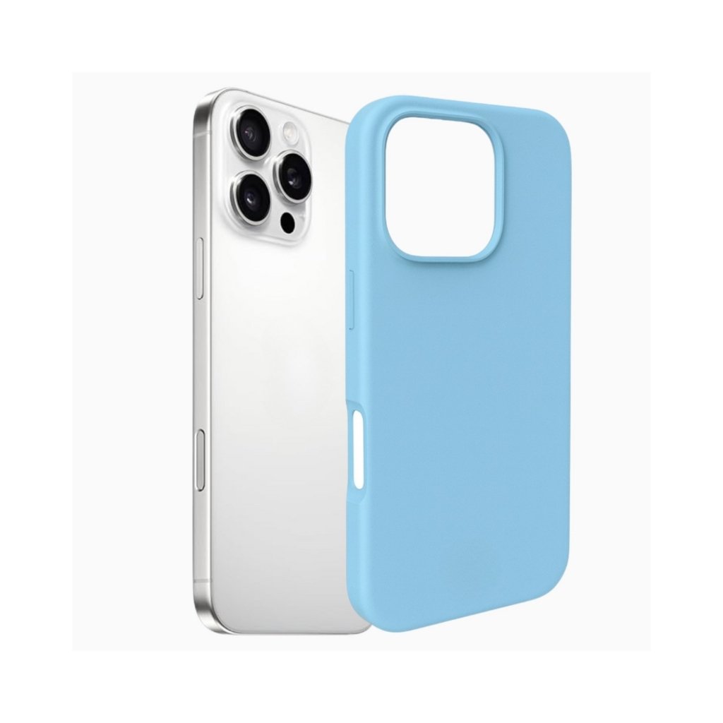 Silikonska maskica za iPhone 16 Pro Max - svijetlo plava