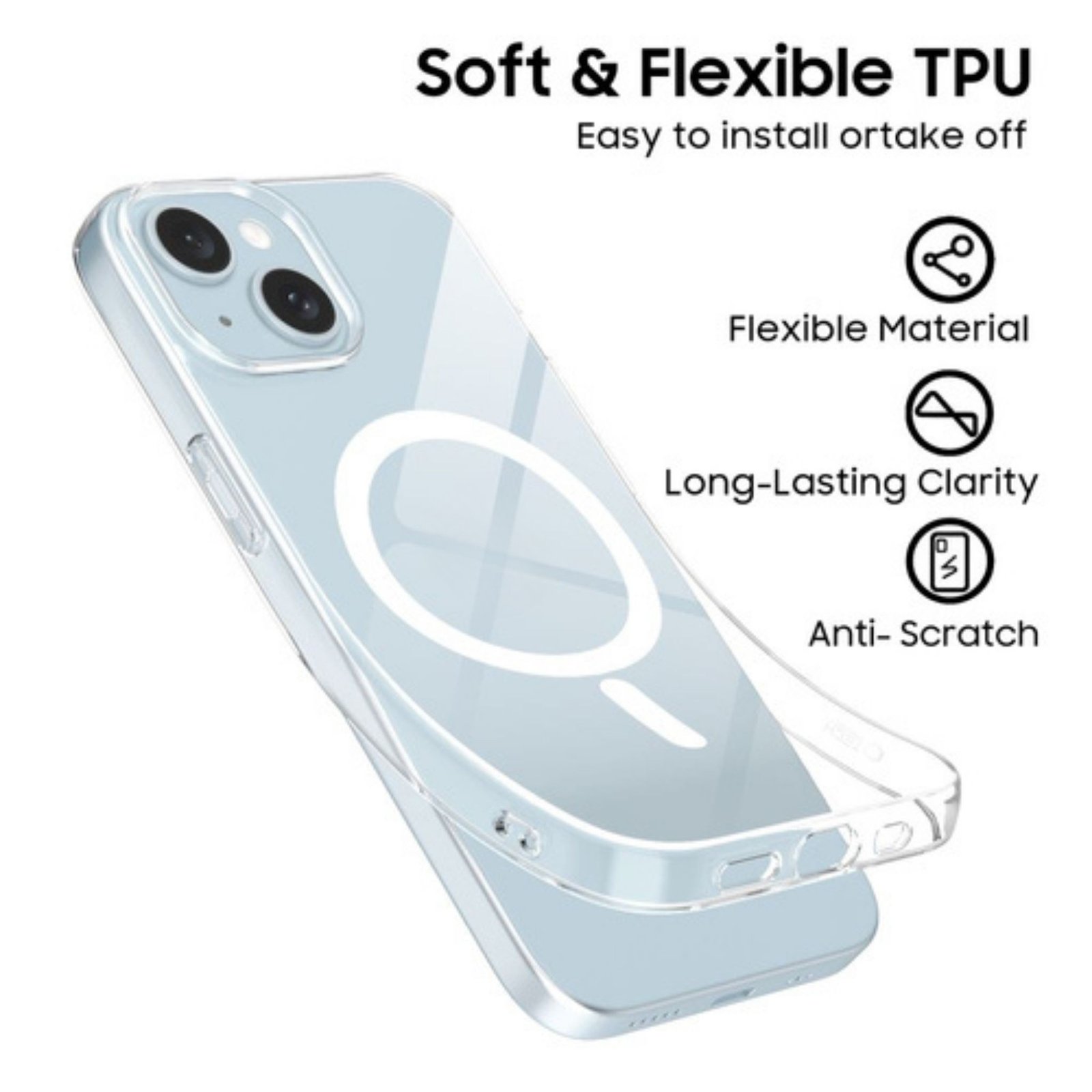 Magnetna prozirna maskica za iPhone 15 - Slika 3