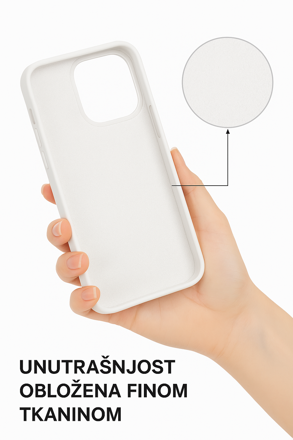 Silikonska maskica za iPhone 16 Pro Max - bijela - Slika 2