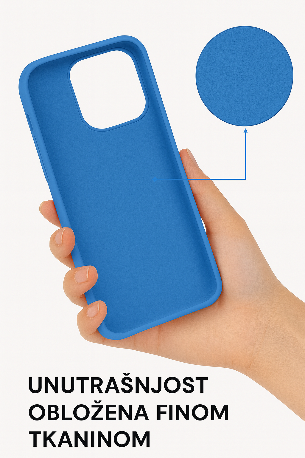 Silikonska maskica za iPhone 16 Pro - plava - Slika 2