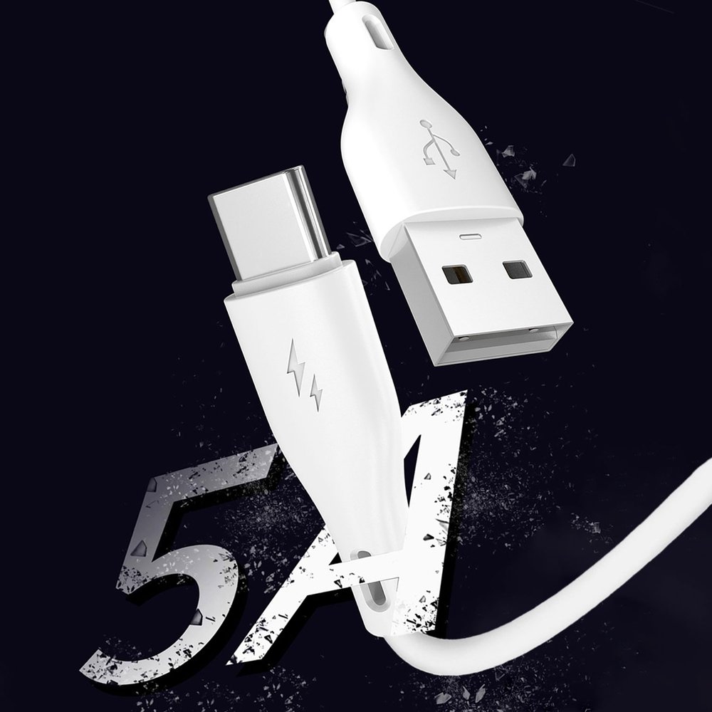 Dudao USB / USB Type C 5A 1m bijeli (L2T 1m white) - Slika 4