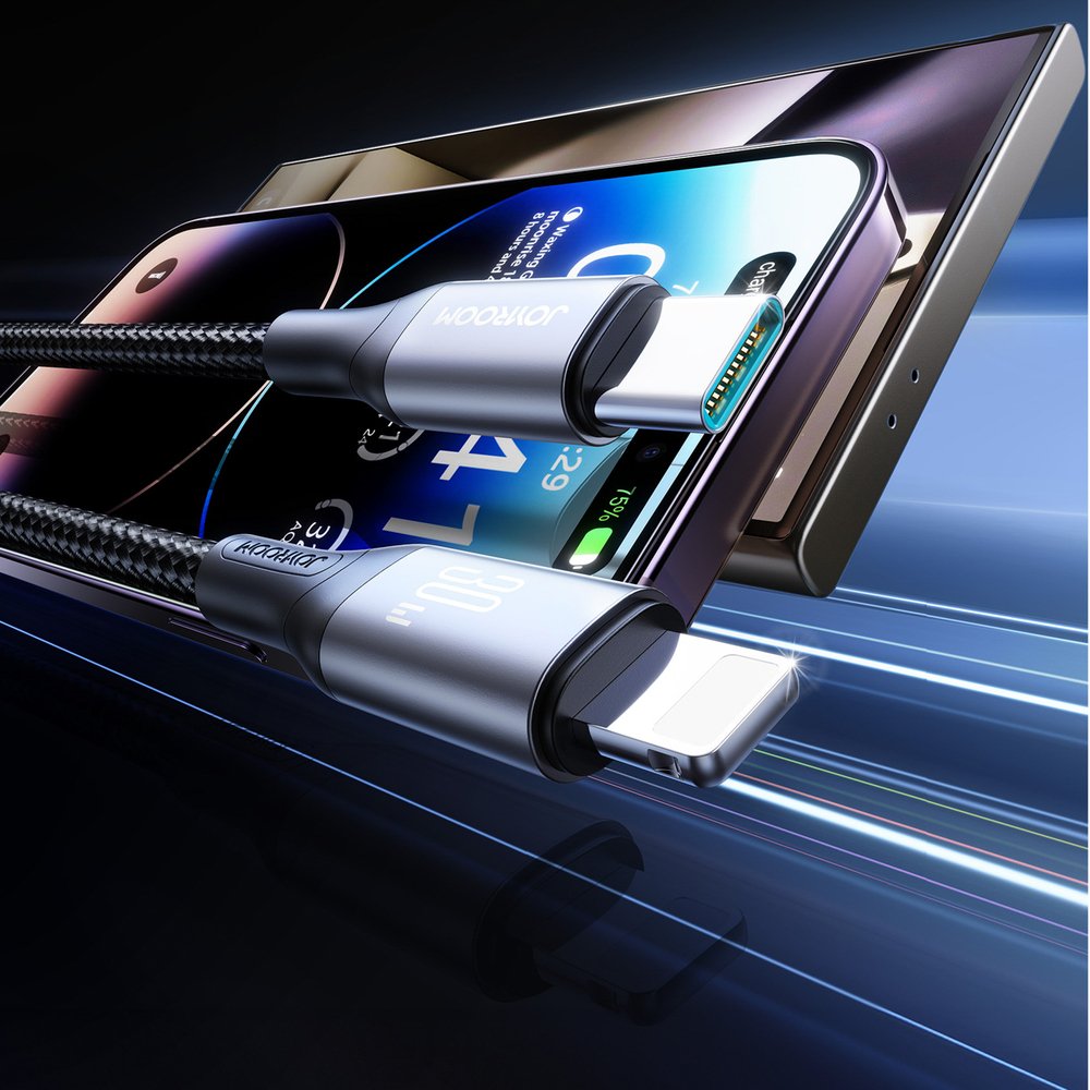 Joyroom S-A28 Flash Series kabel USB-C – Lightning, 30W PD, 1m – crni - Slika 2