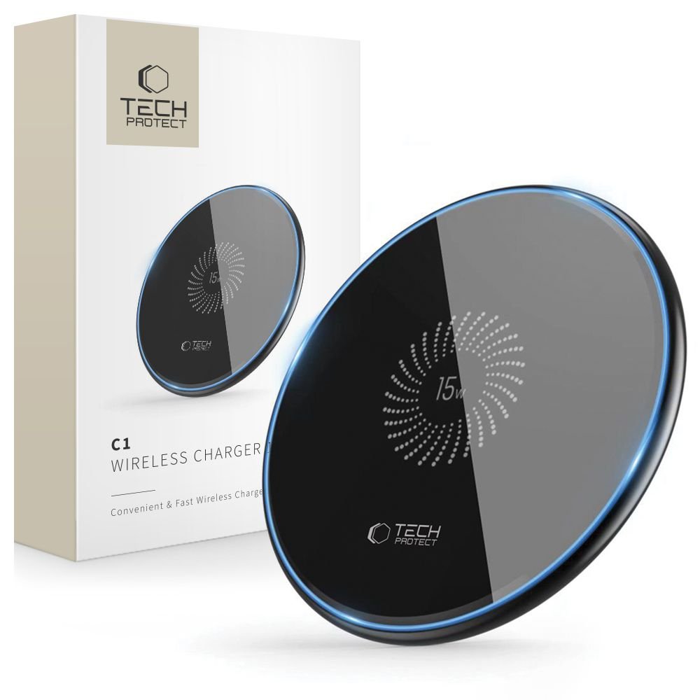 Tech-Protect QI15W-C1 bežični punjač 15W – crni