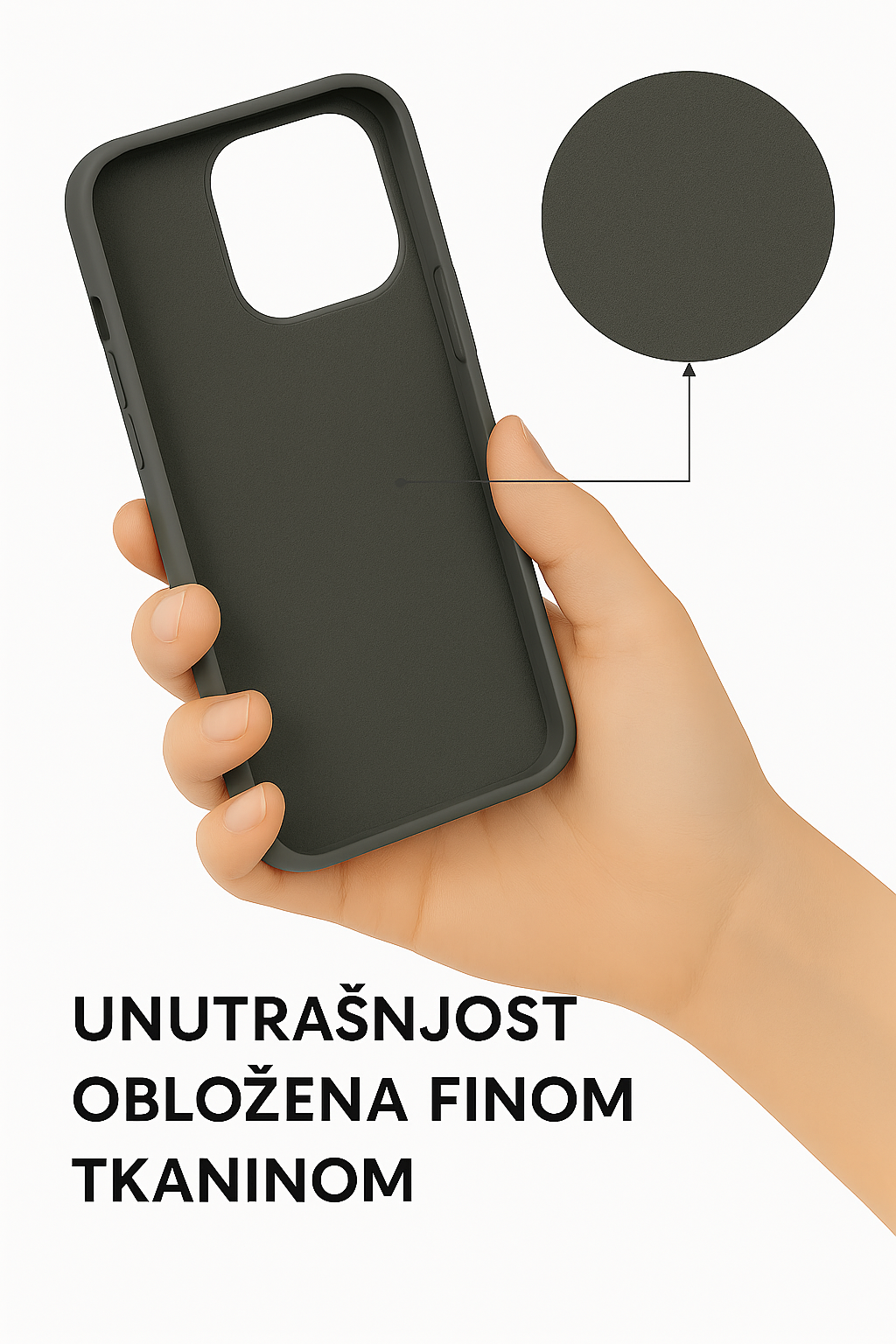 Silikonska maskica za iPhone 16 Pro - siva - Slika 2