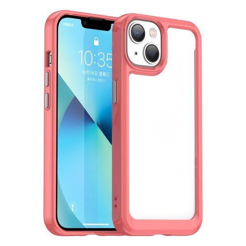 Outer Space prozirna maskica s rozim gel okvirom za iPhone 15