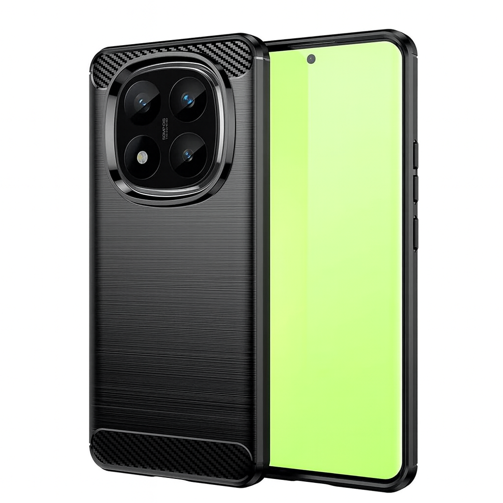 Karbonska maskica za Xiaomi Redmi Note 14 Pro+ - crna