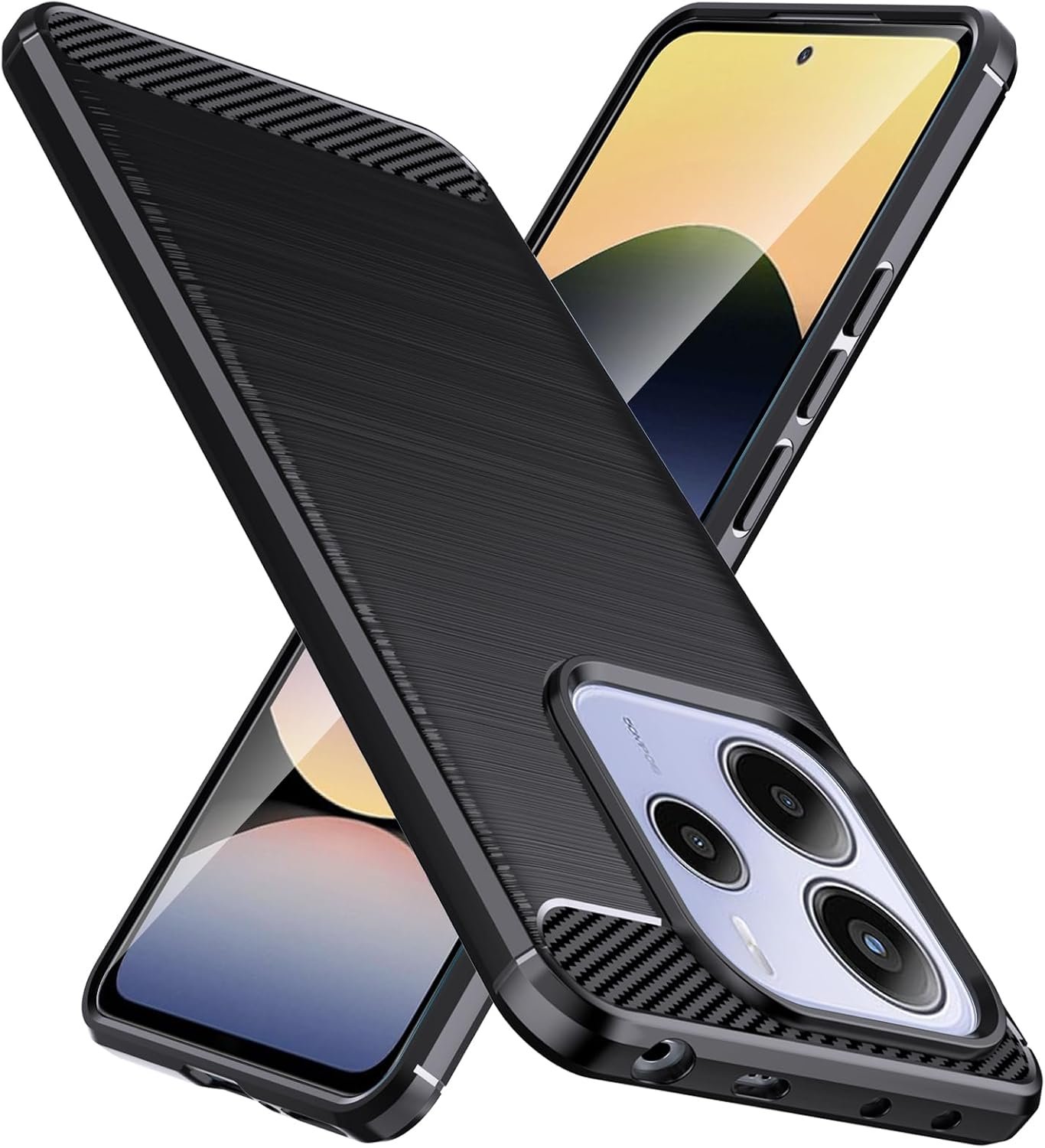 Karbonska maskica za Xiaomi Redmi Note 14 5G - crna - Slika 3