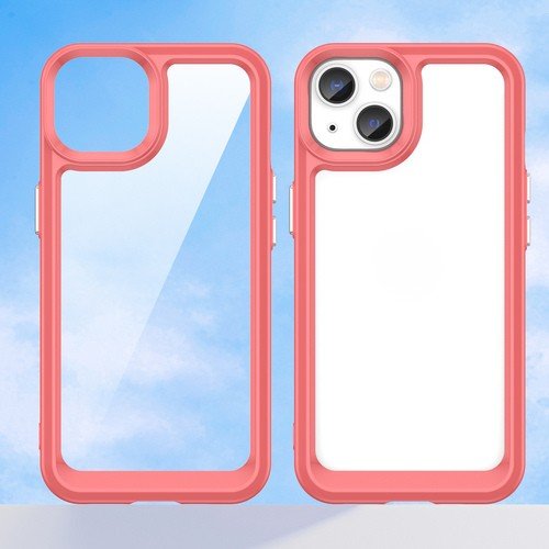 Outer Space prozirna maskica s rozim gel okvirom za iPhone 15 - Slika 3