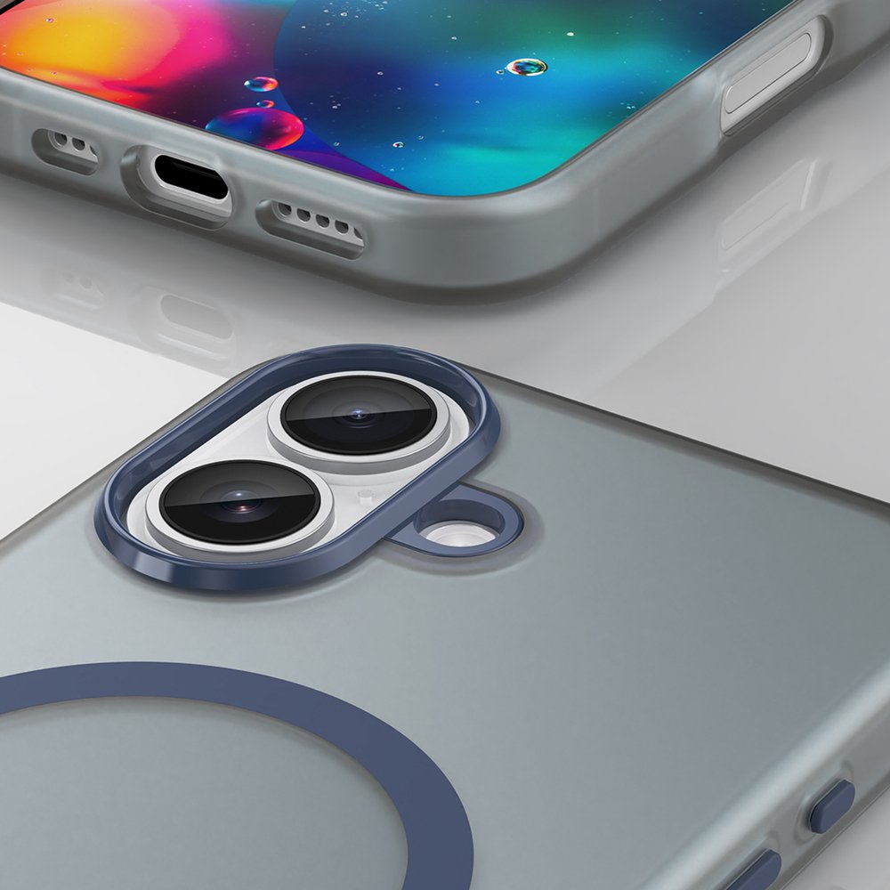 Magnetic Abrasive maskica za iPhone 17 – kompatibilna s MagSafe – mat plava - Slika 3