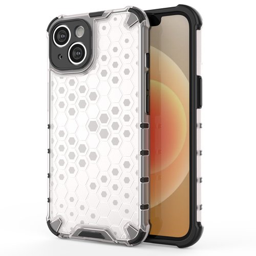 Honeycomb oklopna maskica za iPhone 14 - prozirna
