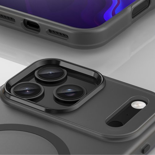 Magnetic Abrasive maskica za iPhone 17 Pro – kompatibilna s MagSafe – mat crna - Slika 6