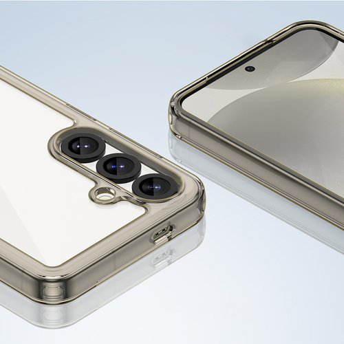 Outer Space prozirna maskica sa sivim gel okvirom za Samsung S25 Edge - Slika 3