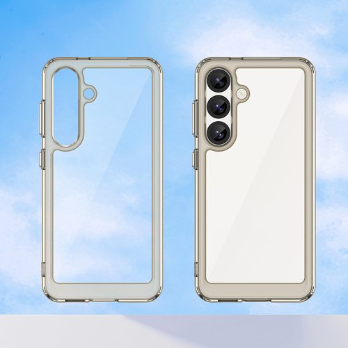 Outer Space prozirna maskica sa sivim gel okvirom za Samsung S25 Edge - Slika 5