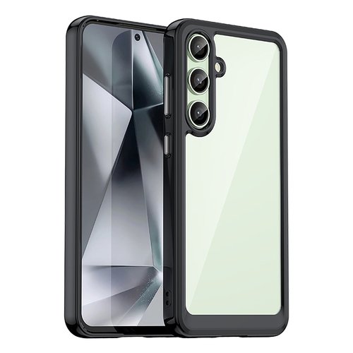 Outer Space prozirna maskica s crnim gel okvirom za Samsung S24 FE