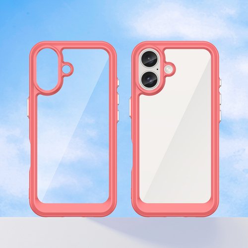 Outer Space prozirna maskica s rozim gel okvirom za iPhone 16 - Slika 4