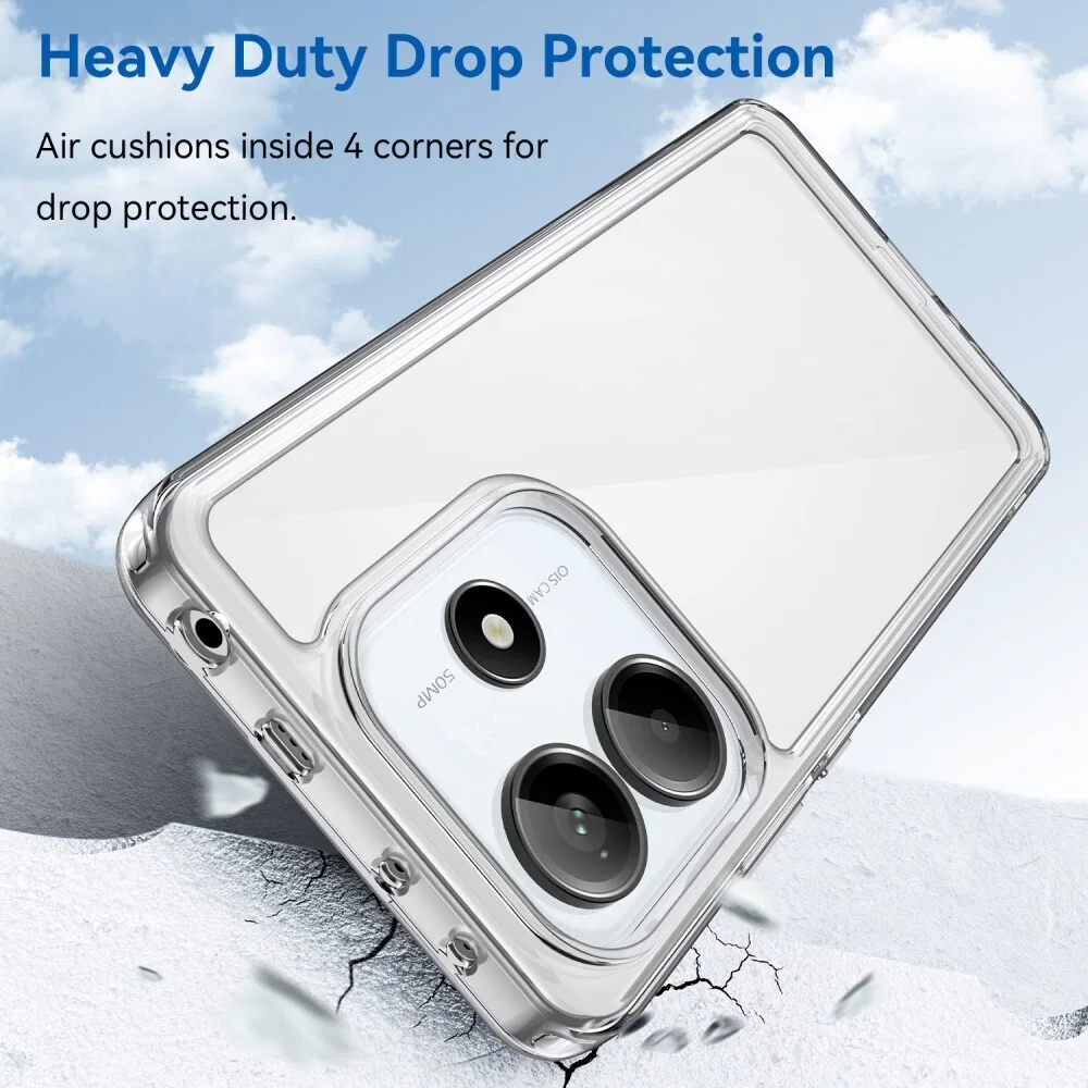 Outer Space prozirna maskica s prozirnim gel okvirom za Xiaomi Redmi Note 14 5G - Slika 2