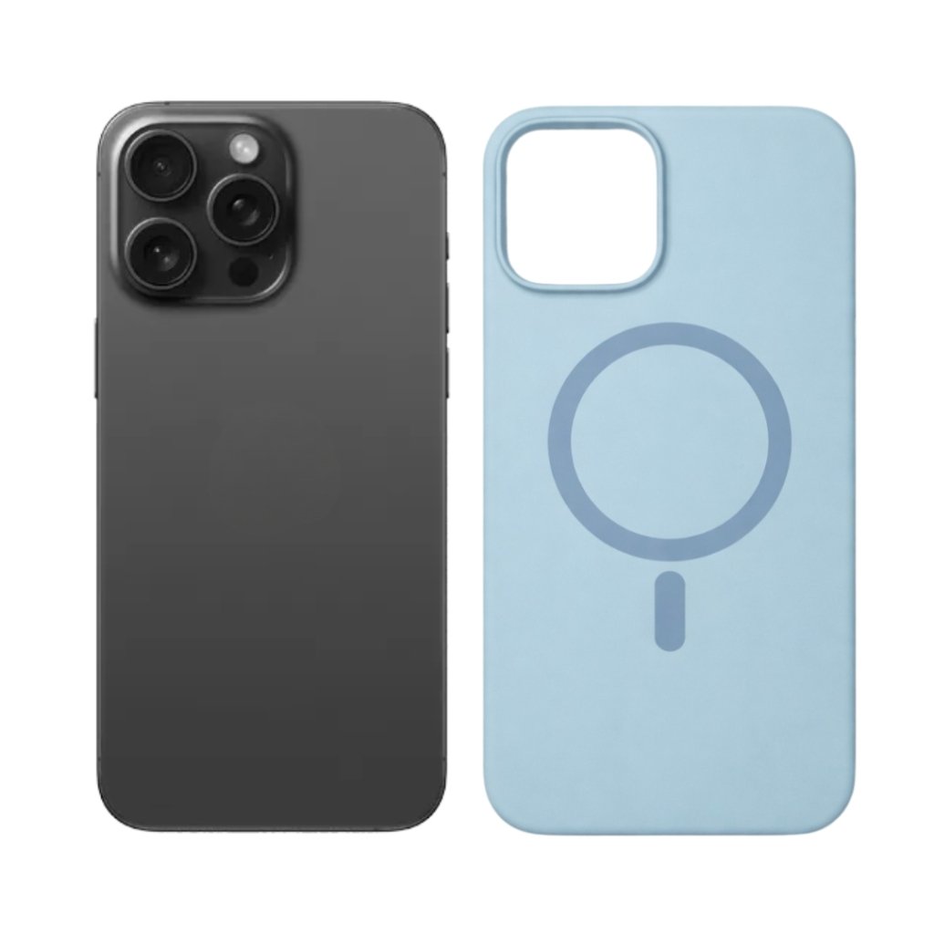 Premium magnetna zaštitna maskica za iPhone 15 Pro Max - svijetlo plava