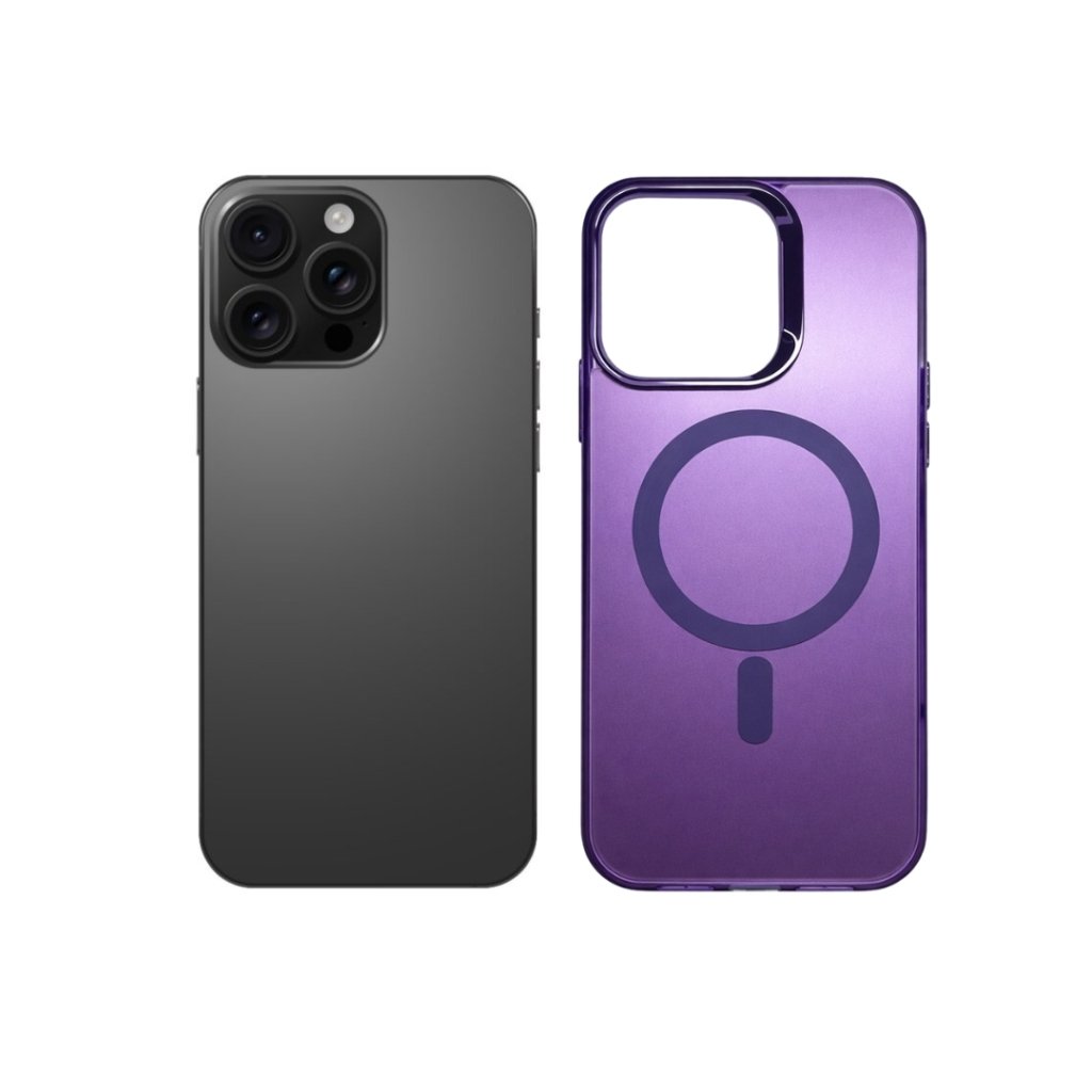 Elegant Magnetic maskica za iPhone 15 Pro - ljubičasta