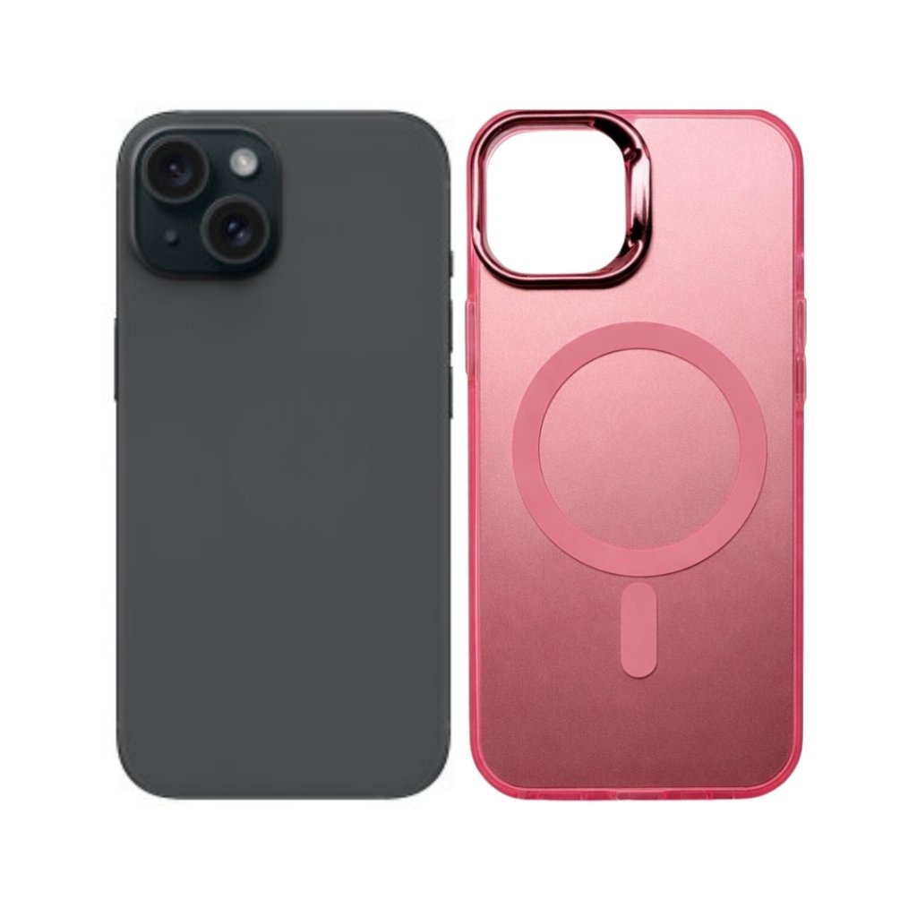 Elegant Magnetic maskica za iPhone 15 - roza