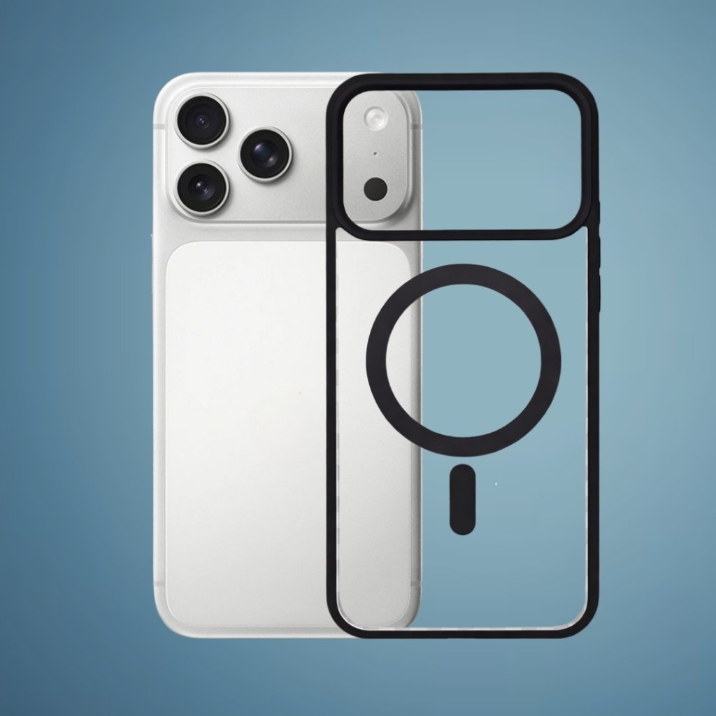 Outline Premium prozirna magnetna maskica s crnim okvirom za iPhone 17 Pro Max