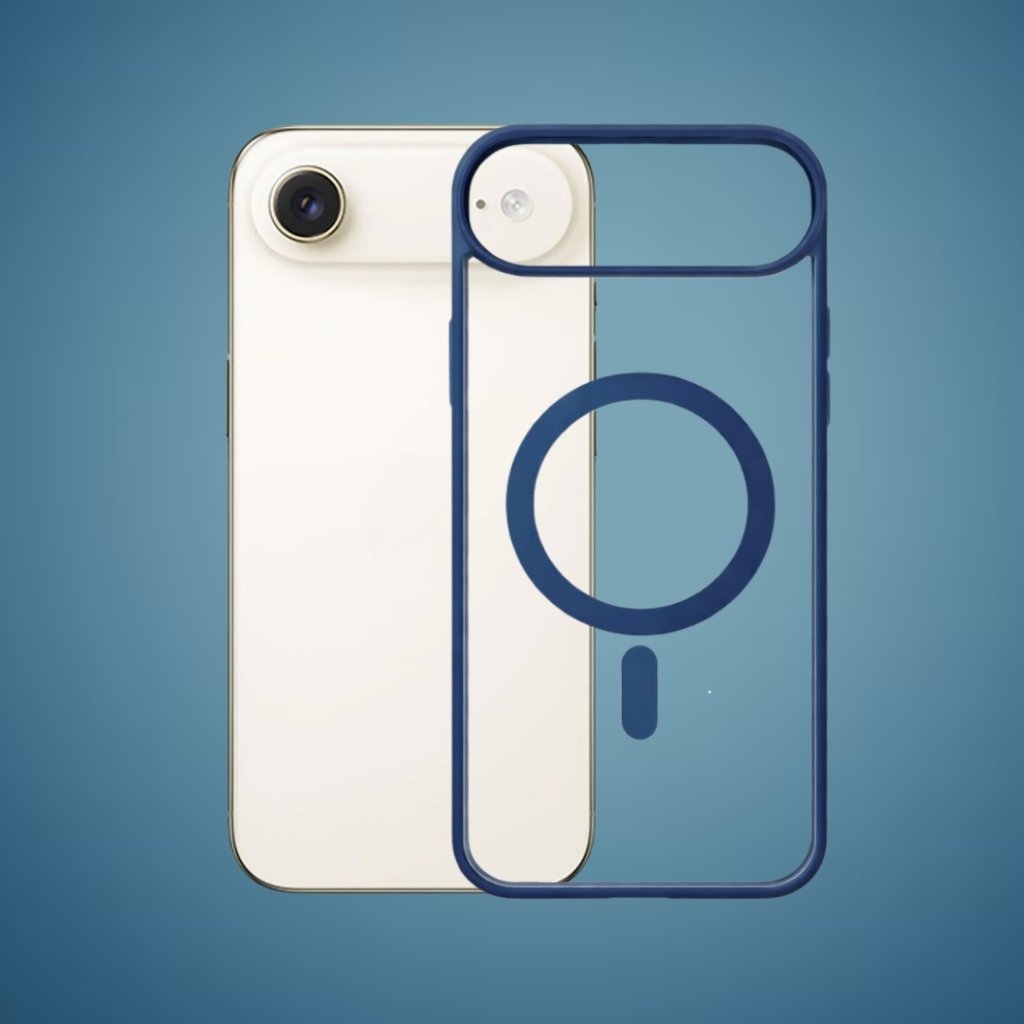 Outline Premium prozirna magnetna maskica s plavim okvirom za iPhone Air