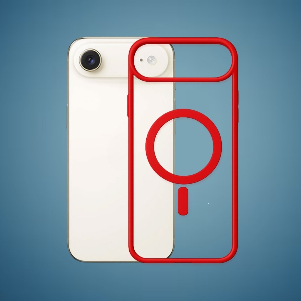 Outline Premium prozirna magnetna maskica s crvenim okvirom za iPhone Air