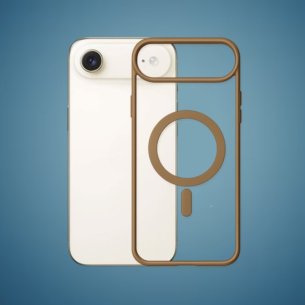 Outline Premium prozirna magnetna maskica sa smeđim okvirom za iPhone Air