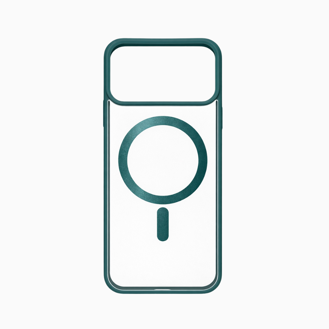 Outline Premium prozirna magnetna maskica sa zelenim okvirom za iPhone 17 Pro Max - Slika 2