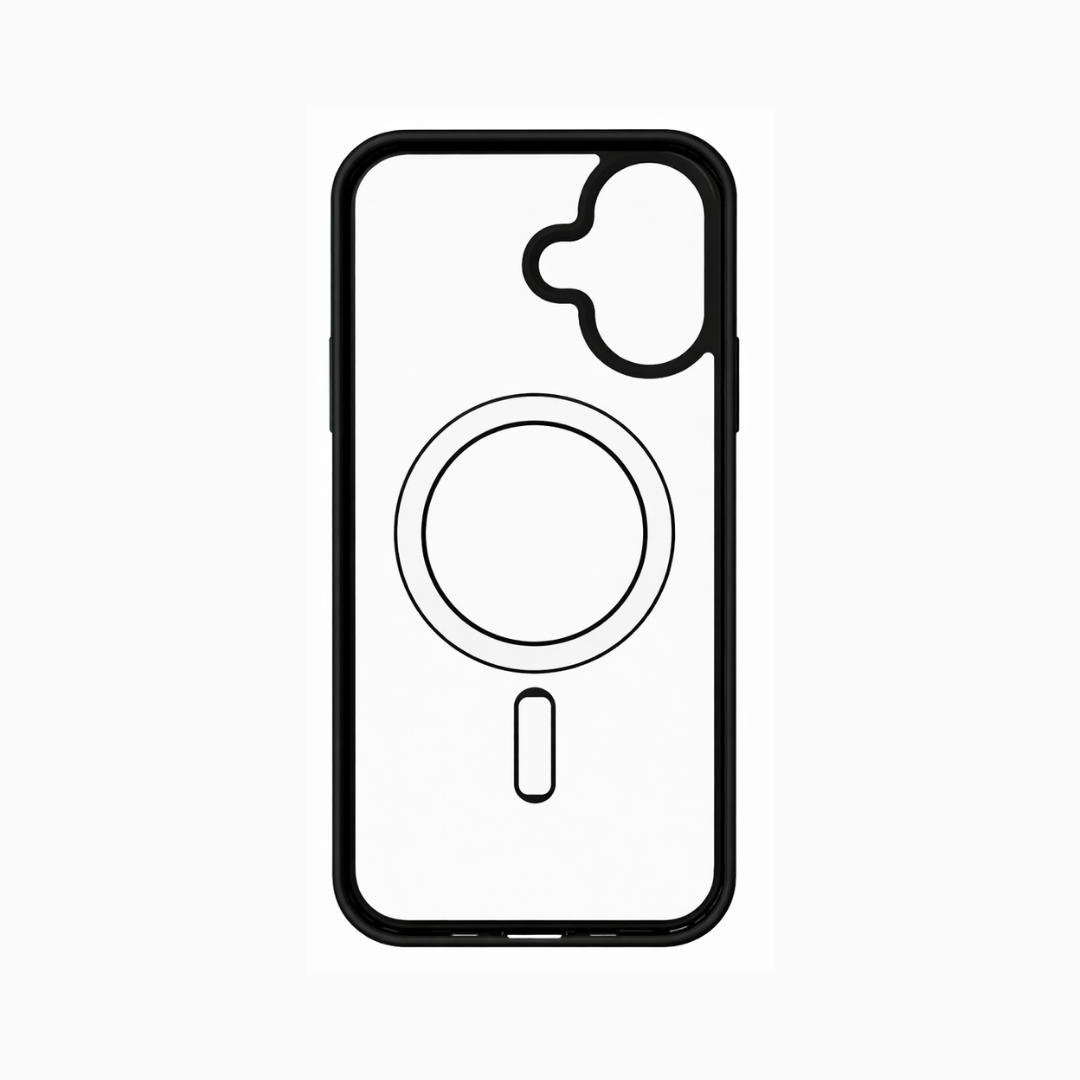 Outline Premium prozirna magnetna maskica s crnim okvirom za iPhone 17 - Slika 3