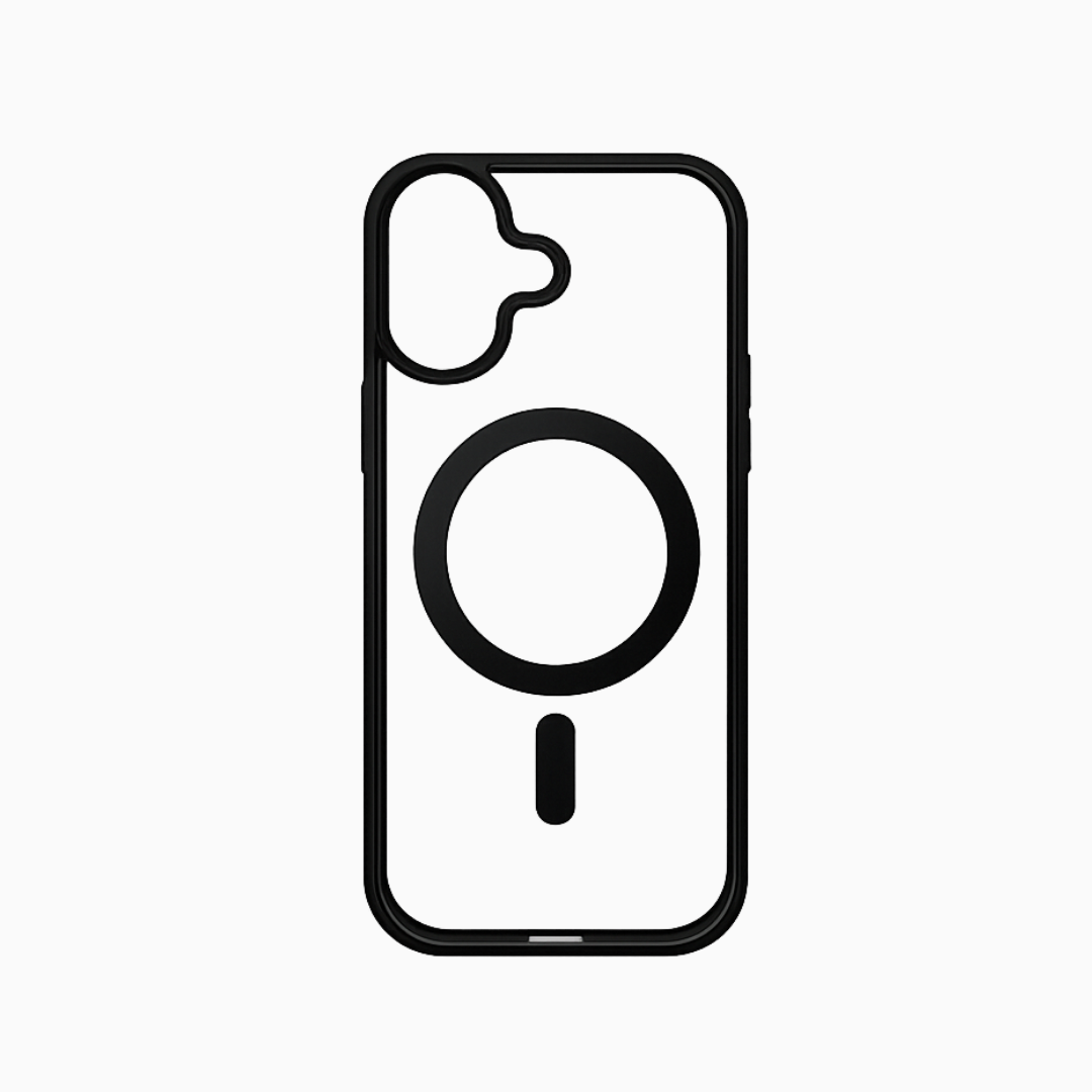 Outline Premium prozirna magnetna maskica s crnim okvirom za iPhone 17 - Slika 2