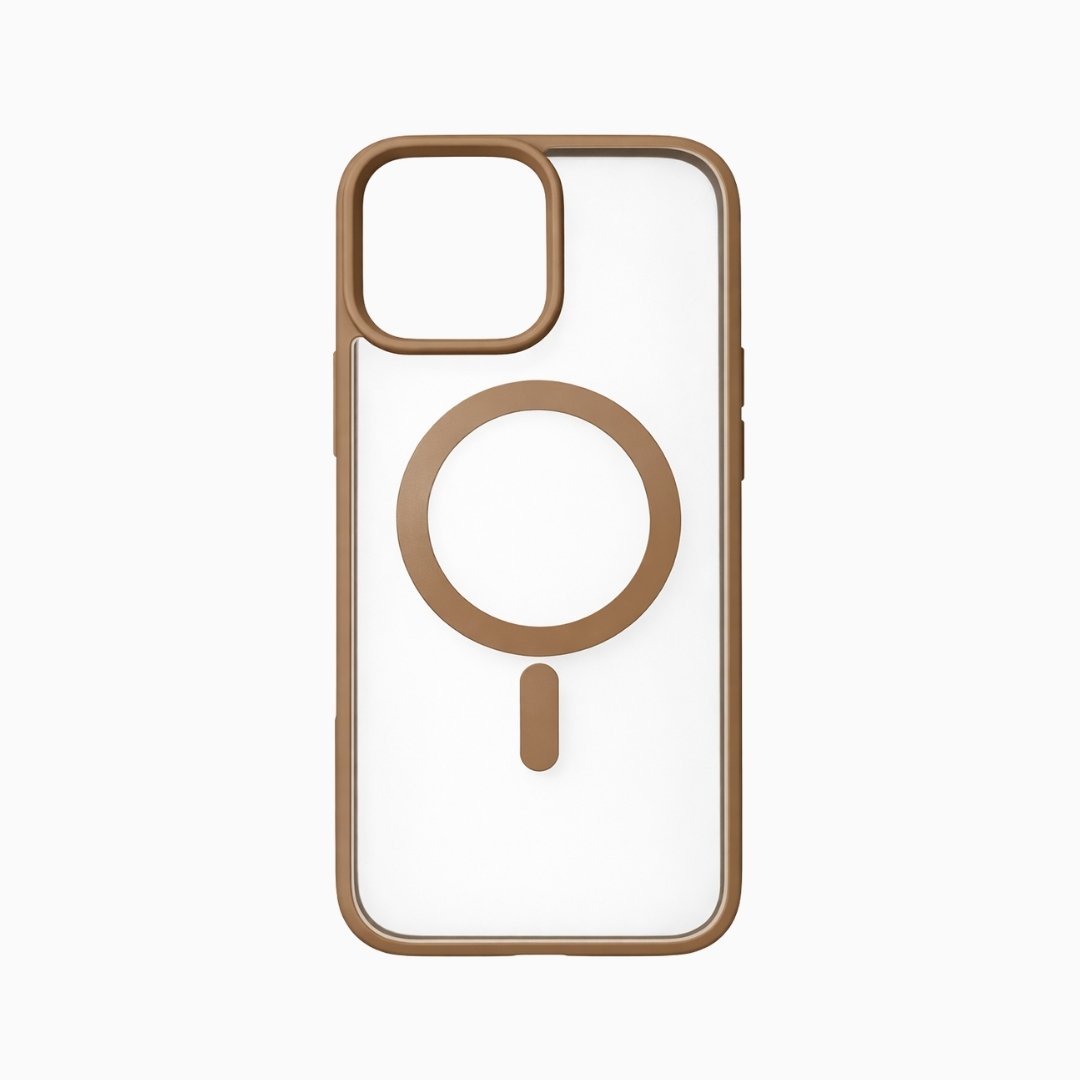 Outline Premium prozirna magnetna maskica sa smeđim okvirom za iPhone 16 Pro Max - Slika 2