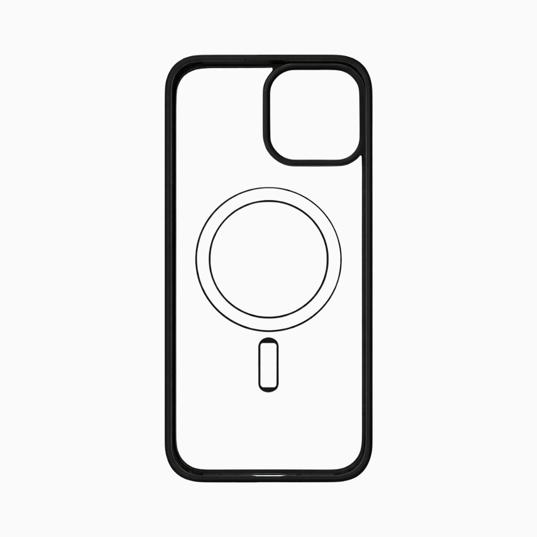 Outline Premium prozirna magnetna maskica s crnim okvirom za iPhone 15 - Slika 3