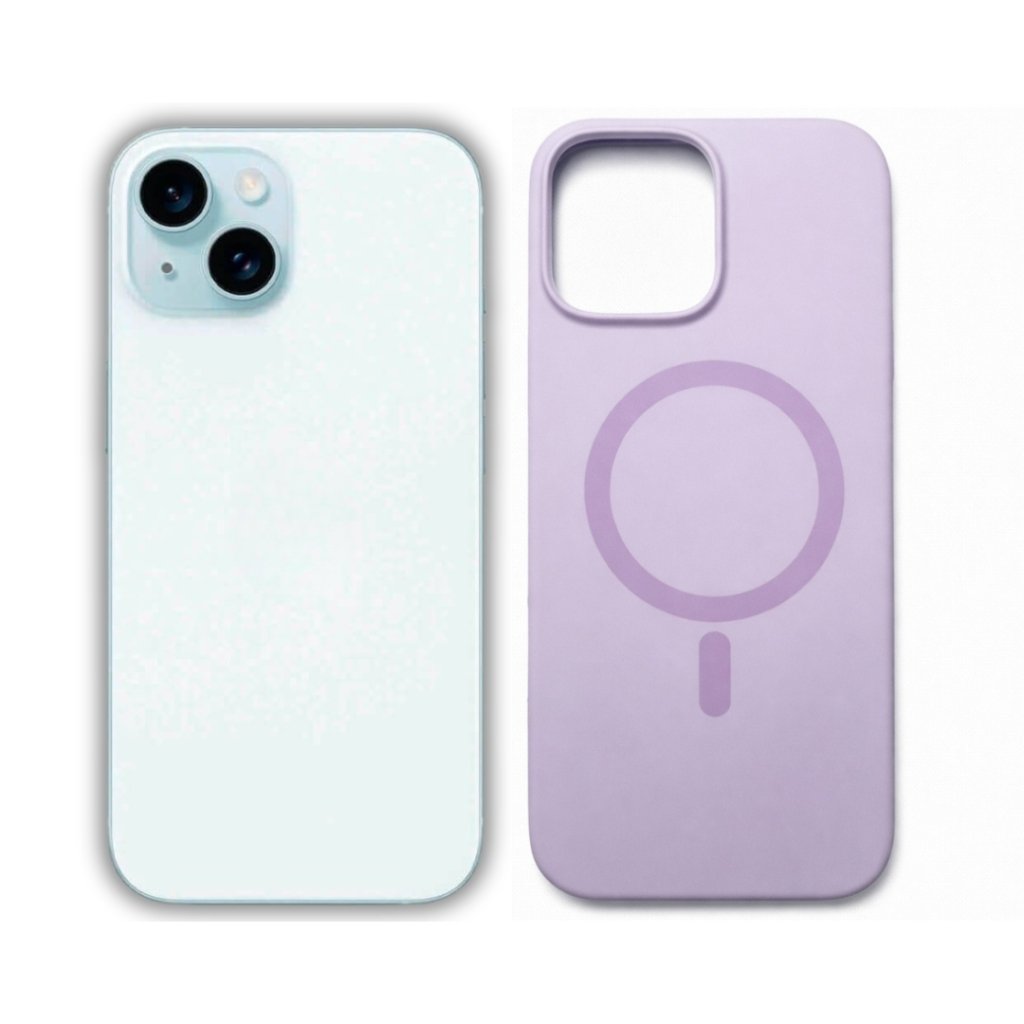 Premium magnetna zaštitna maskica za iPhone 15 - svijetlo ljubičasta