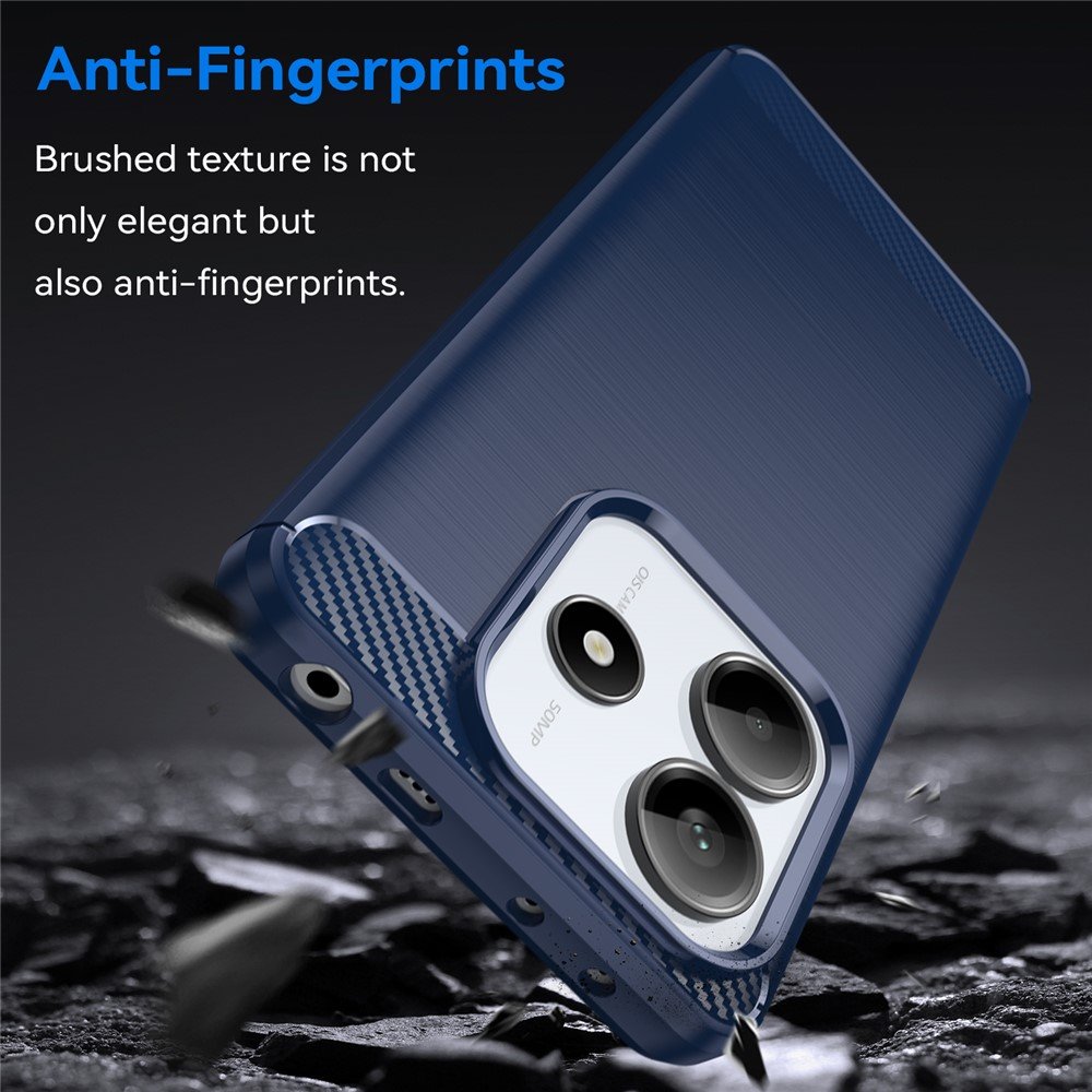 Carbon maskica za Xiaomi Redmi Note 14 - plava - Slika 4