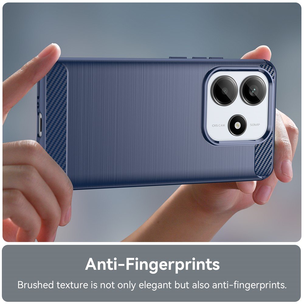 Carbon maskica za Xiaomi Redmi Note 14 - plava - Slika 6