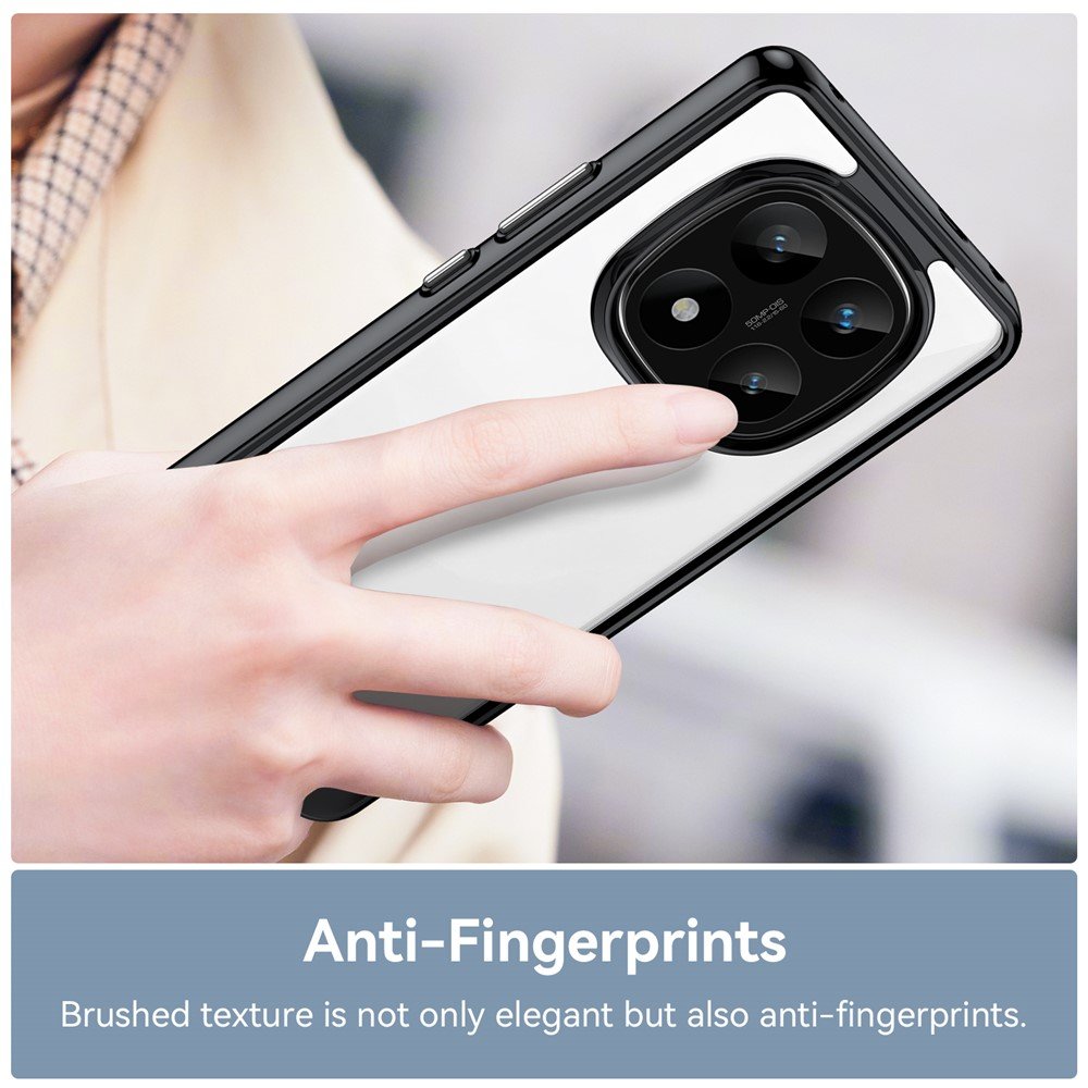 Outer space prozirna maskica s crnim gel okvirom za Xiaomi Redmi Note 14 Pro+ - Slika 6