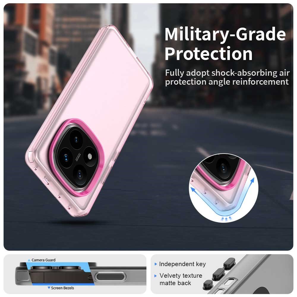 Mat Anti-Drop maskica za Xiaomi Redmi Note 14 Pro - roza - Slika 6