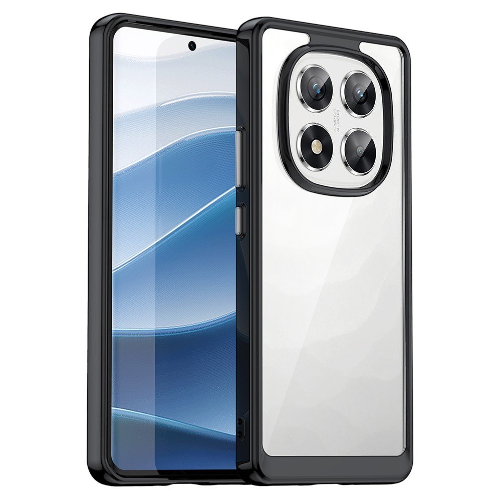 Outer space prozirna maskica s crnim gel okvirom za Xiaomi Redmi Note 14 Pro