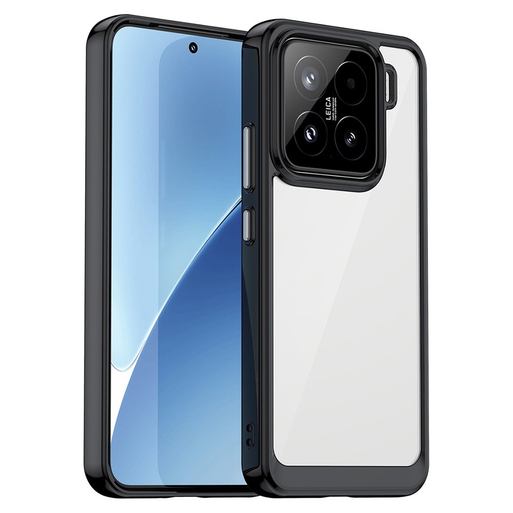 Outer space prozirna maskica s crnim gel okvirom za Xiaomi 15